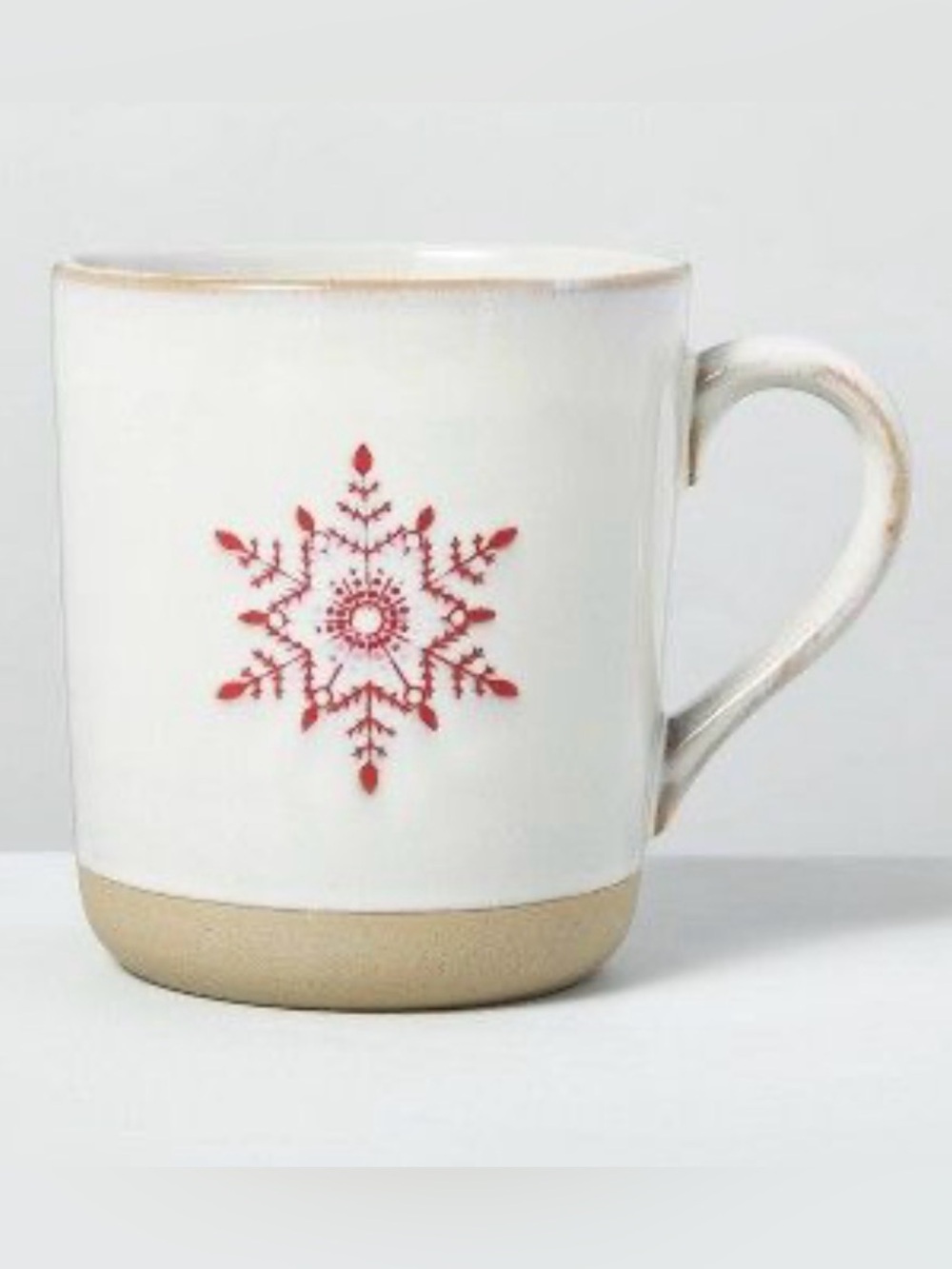 Hearth & Hand with Magnolia Ceramic Snowflake Mug 16 oz Reactive Glaze